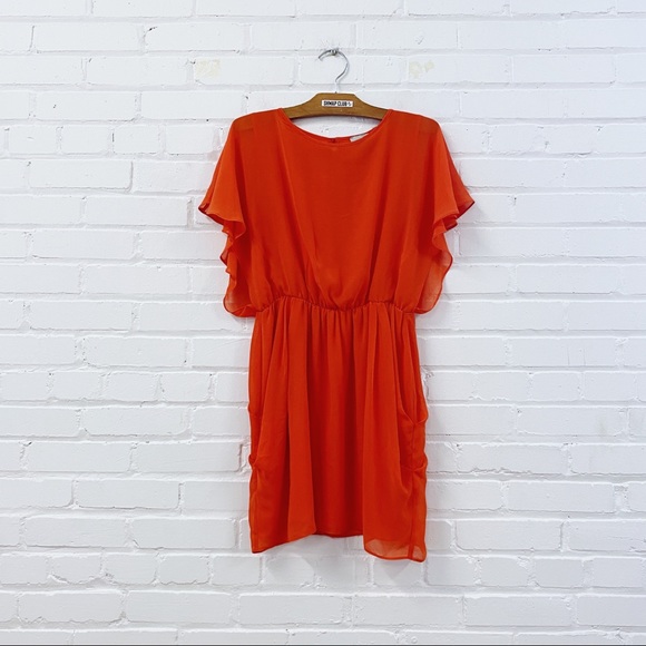 ASOS Dresses & Skirts - ASOS orange butterfly sleeve dress